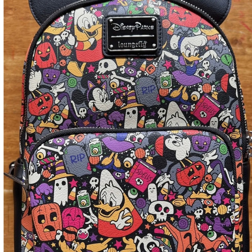 Rare Loungefly Disney Parks Halloween Backpack - Multicolor